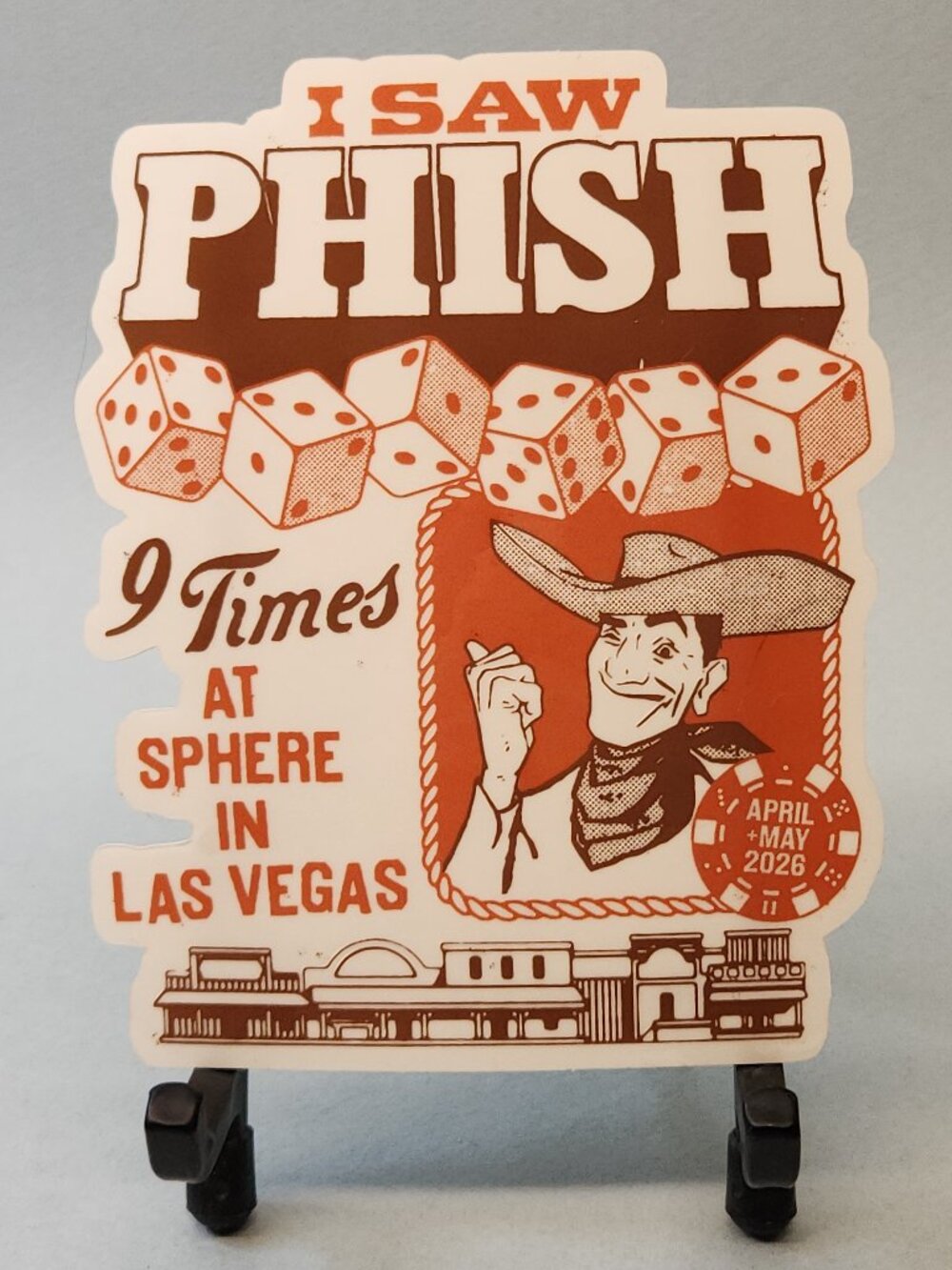 Phish Sticker - 2026 Sphere Residency Las Vegas - Vegas Vic Cowboy Design